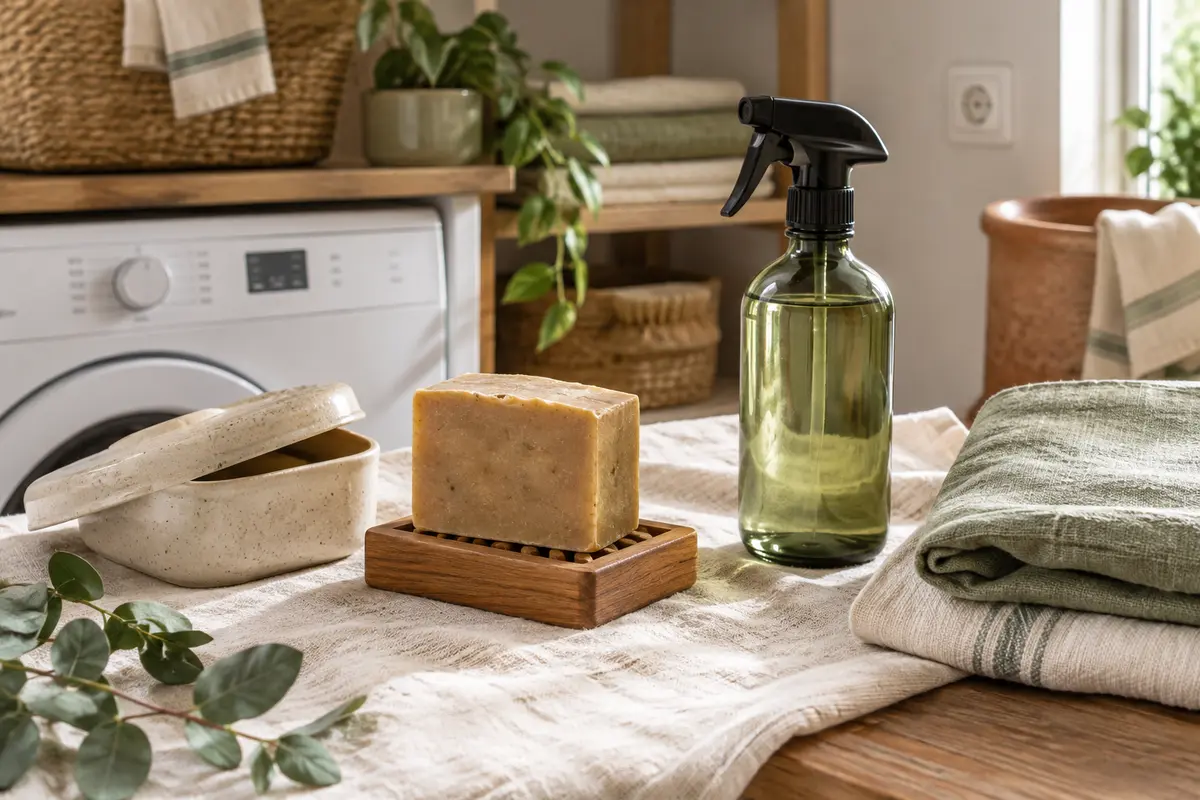 Savon au fiel de bœuf et accessoires de buanderie pour le détachage du linge avant lavage